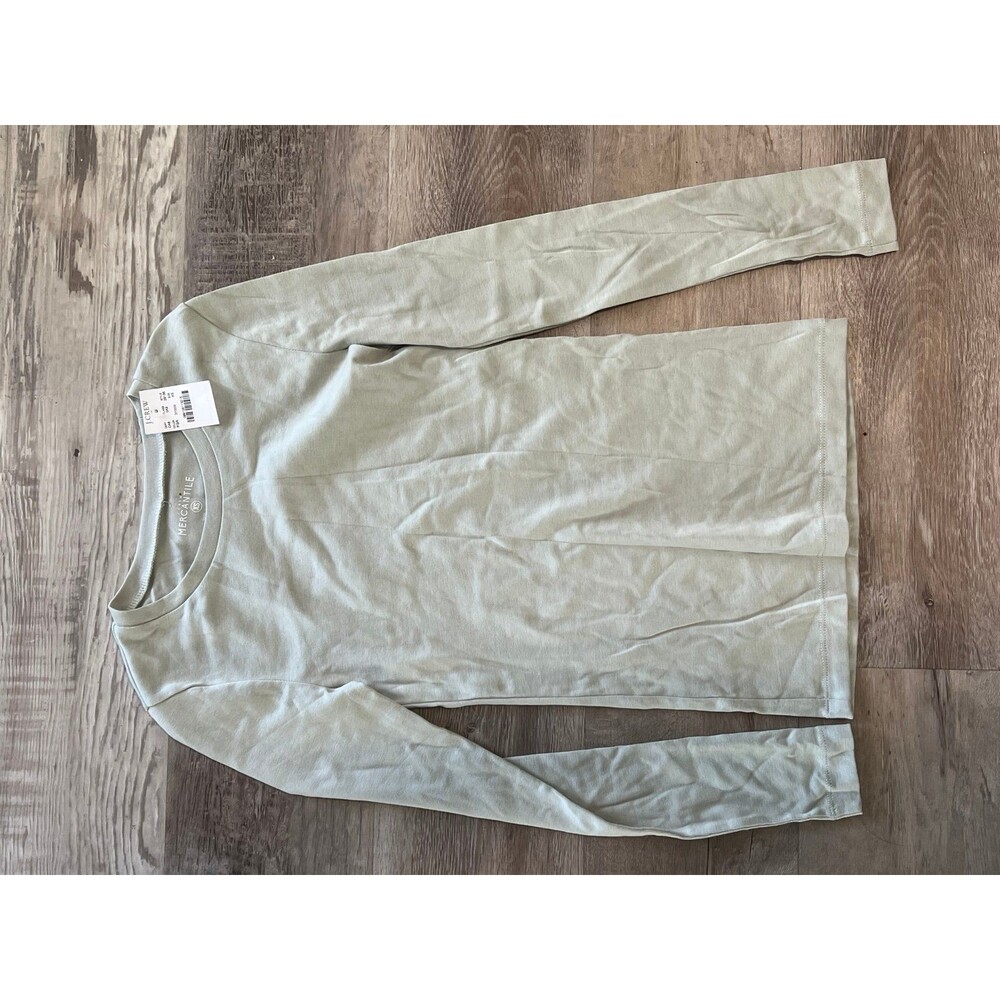 New J. Crew Long Sleeve Sage Green Shirt size XS women teen undershirt comfy T
